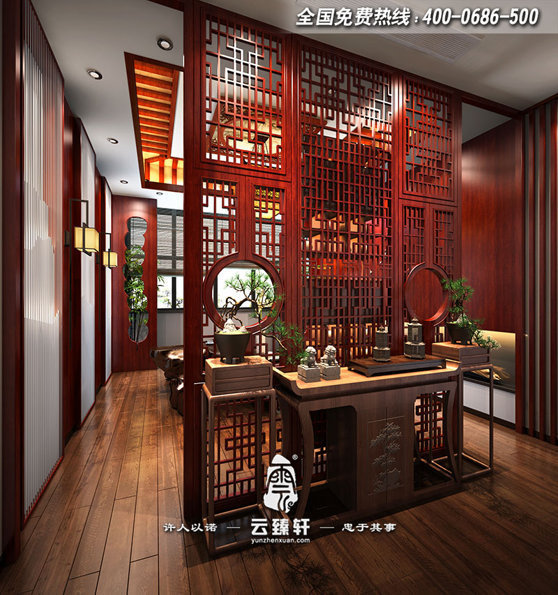辦公室茶室玄關(guān)設計效果圖